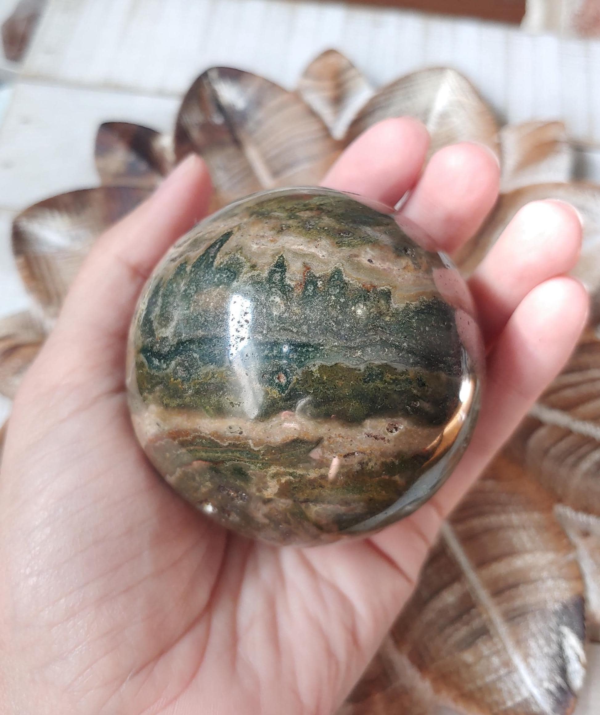 Ocean Jasper Sphere Vein 8 - Etsy