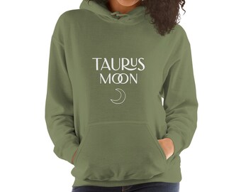 Taurus Moon Unisex Hoodie | Astrology Moon Sign Sweatshirt for Astrology Lovers | Comfort, Mid-Weight Hoodie | Taurus Moon Sign Clothing