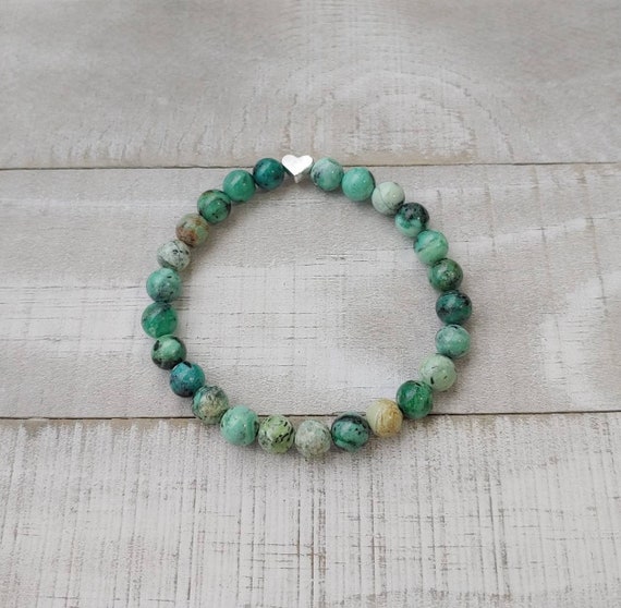 Rare Natural Variscite Bracelet, AAA Quality | High Vibrational Heart Healing Crystal for Inner Peace, Connection, Love & Compassion