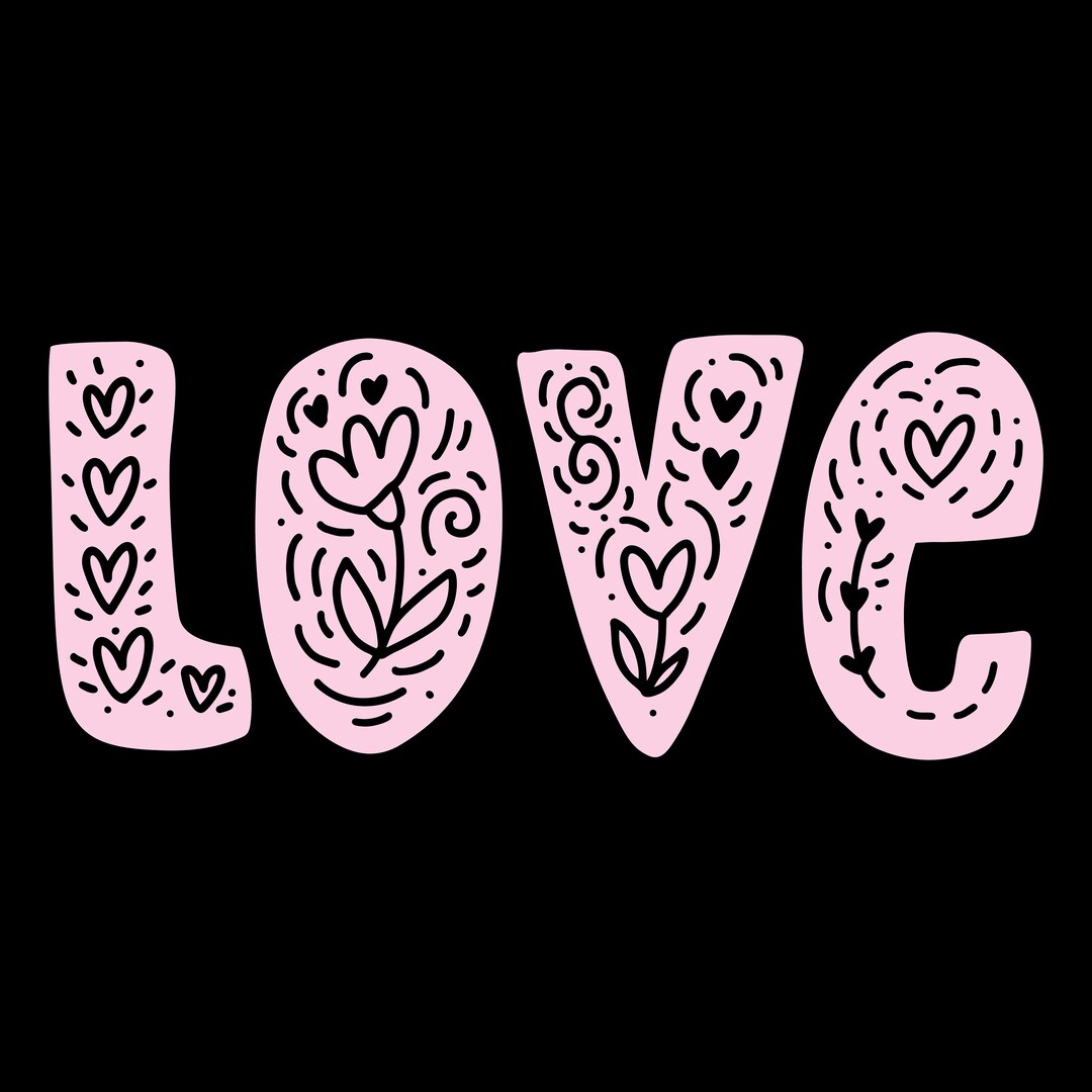 Valentine Day Digital Bundle of Love Cute Pattern Design on Love