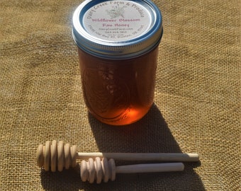 Raw Wildflower Blossom Honey - Half Pint Jar