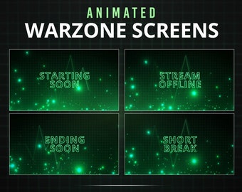 Animated WARZONE 2 Twitch Screens | 4x Screens Start, Pause, Ending, Offline