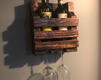 Reclaimed wood wine rack