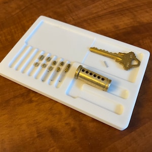Corian Locksport Bitting Tray / Pinning Tray