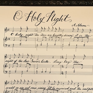 O Holy Night Handwritten Sheet Music