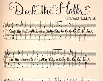 Deck the Halls (Kalligrafie Noten)