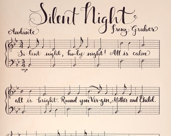 Stille Nacht (Notenblatt für Kalligrafie)