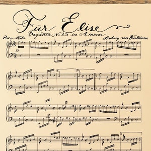 Für Elise Handwritten Sheet Music