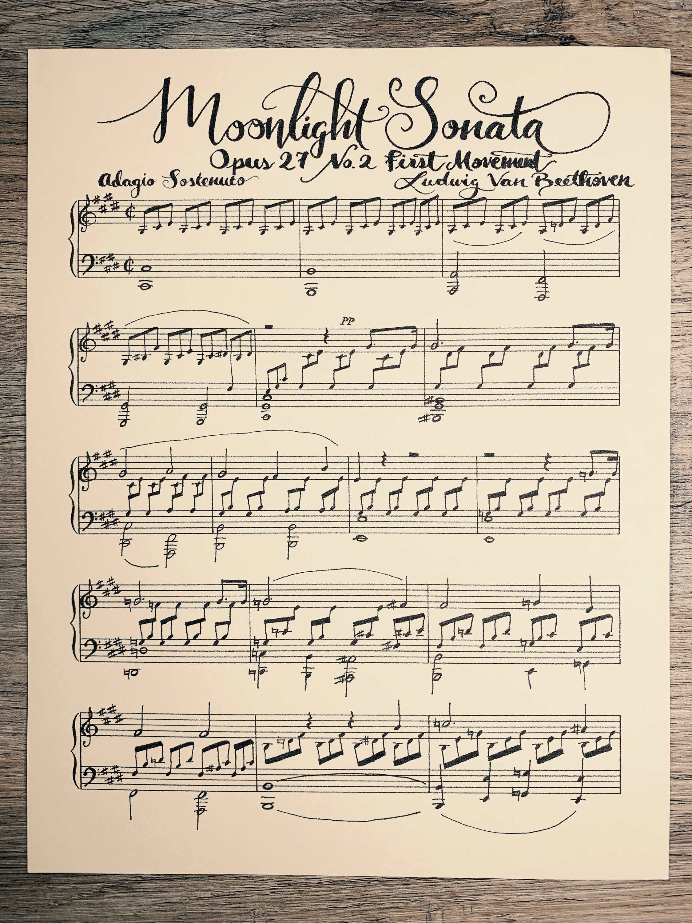 Beethoven moonlight sonata sheet music