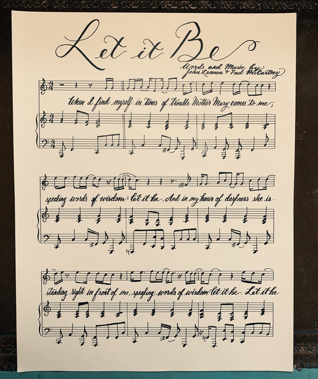 let-it-be-handwritten-sheet-music-print-etsy for Free Printable Let It Be Piano Sheet Music Let It Be Handwritten Sheet Music Print - Etsy for Free Printable Let It Be Piano Sheet Music