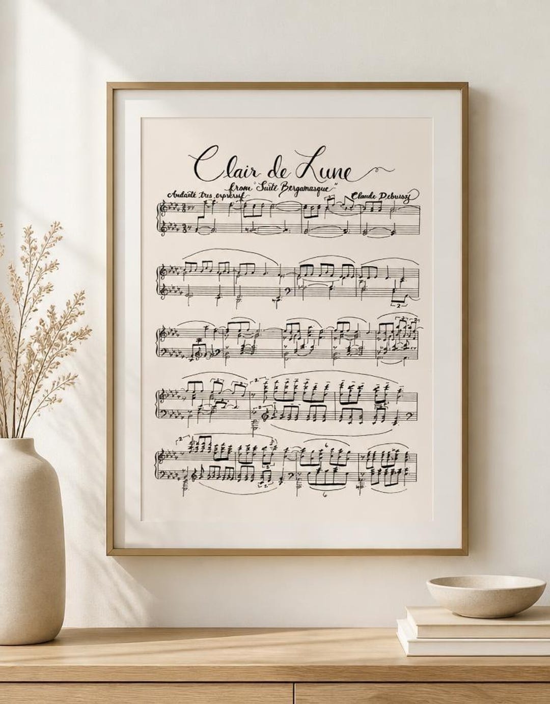 Clair De Lune Handwritten Sheet Music - Etsy