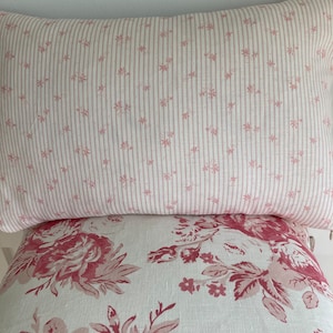 CABBAGES AND ROSES Metro Pink Rectangular Cushion Cover Made To Order 45cm x 30cm