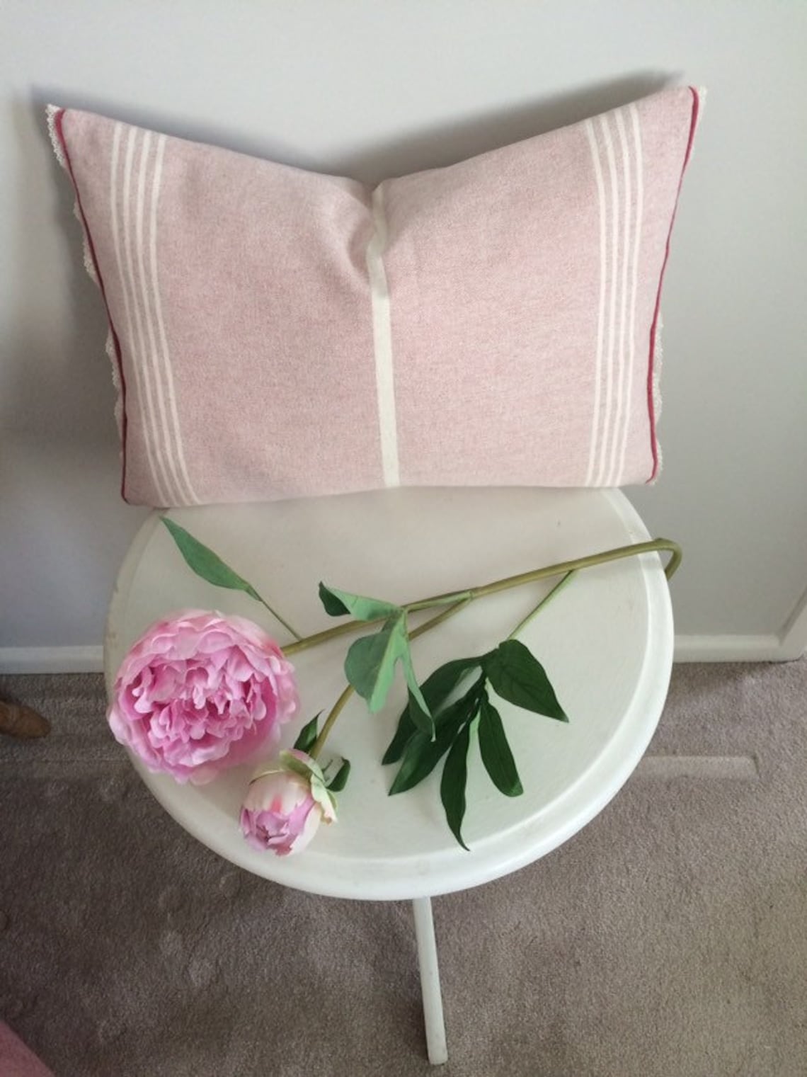 Susie Watson Oxford Stripe Rectangular Cushion Cover Pale Etsy