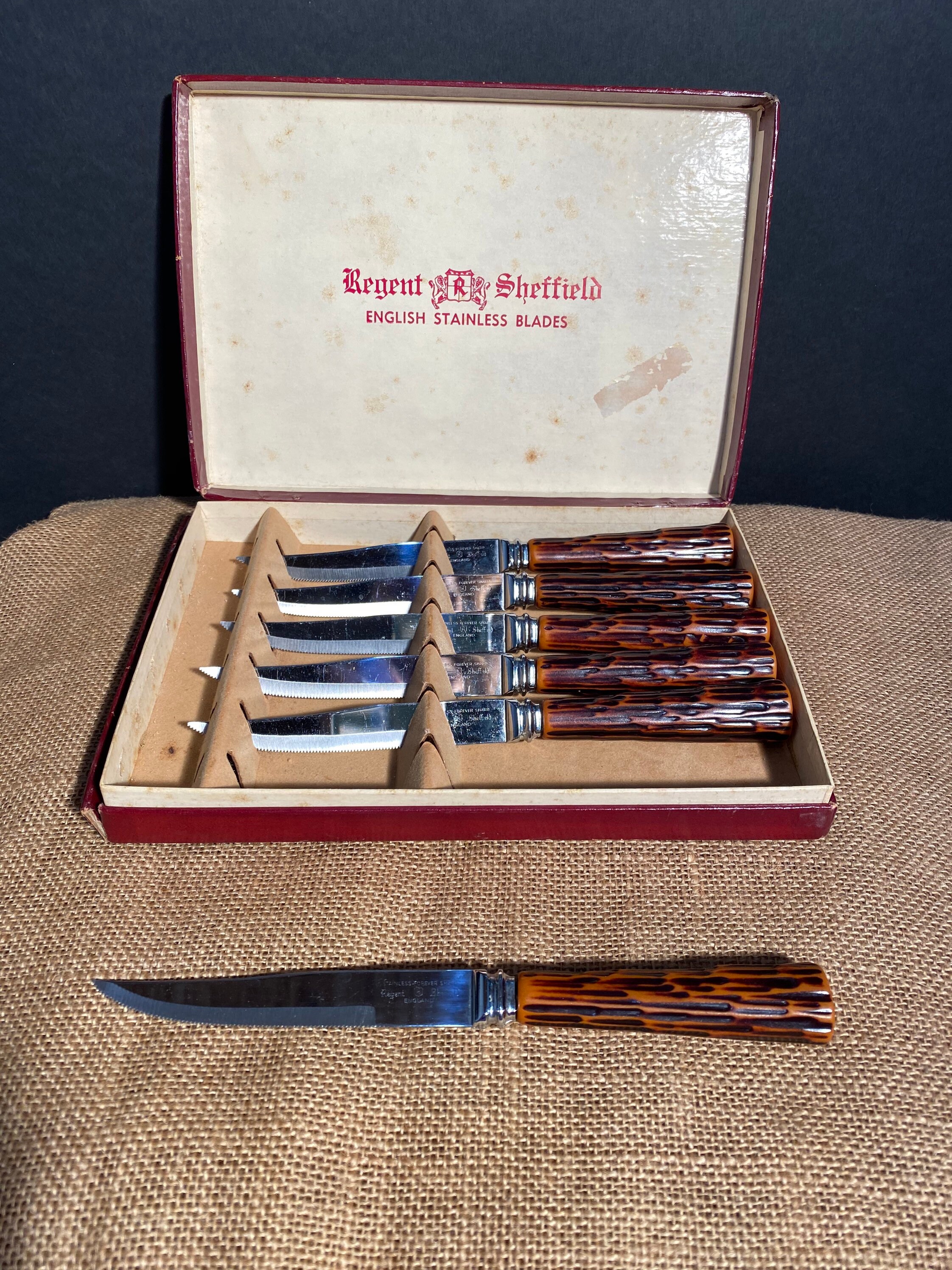Regent Sheffield English stainless blades/steak knives Etsy