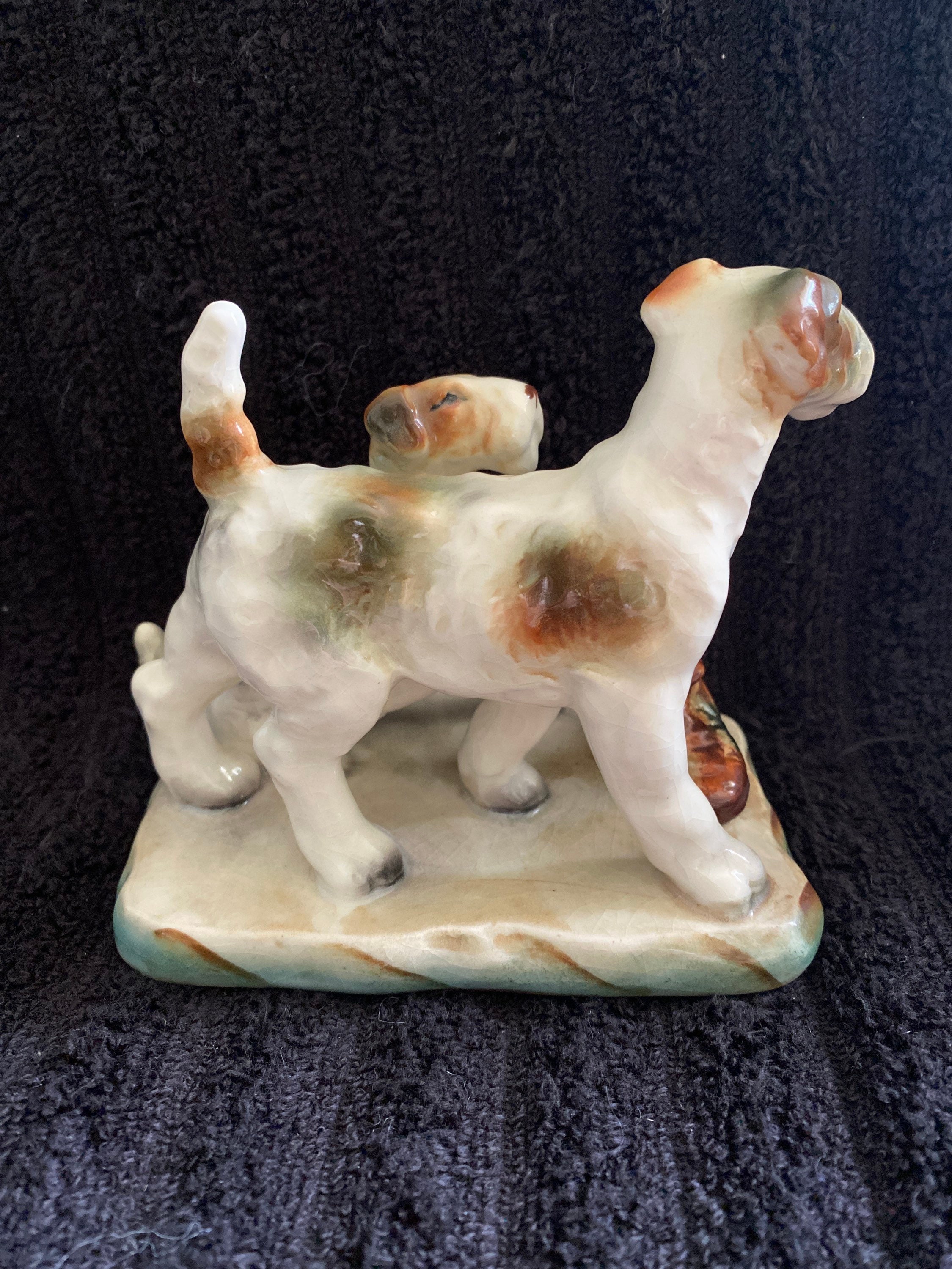 Made in Japan Irish terriers statue Etsy