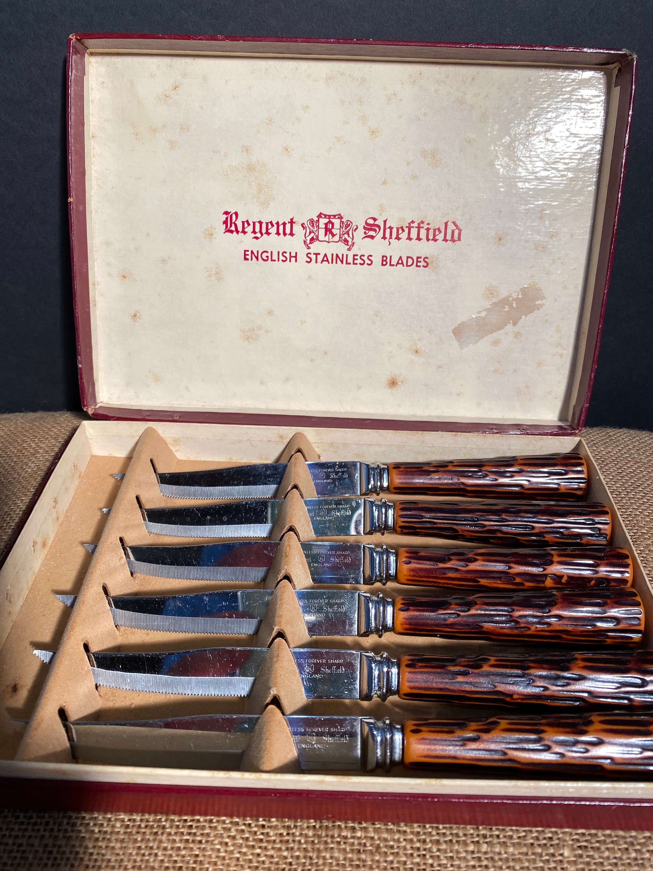 Regent Sheffield English stainless blades/steak knives Etsy