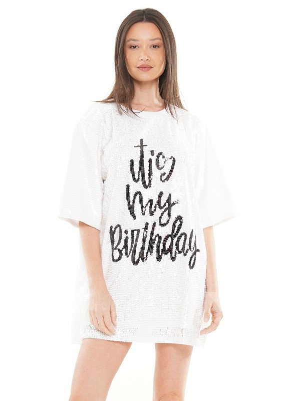 21st Birthday Birthday Dress For My Girlfriend Sequin T-shirt "it's My  Birthday" Dress Plus Size Australia