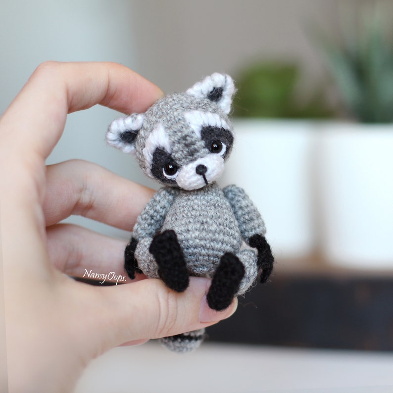 Crochet pattern raccoon amigurumi pdf tutorial raccoon pattern | Etsy