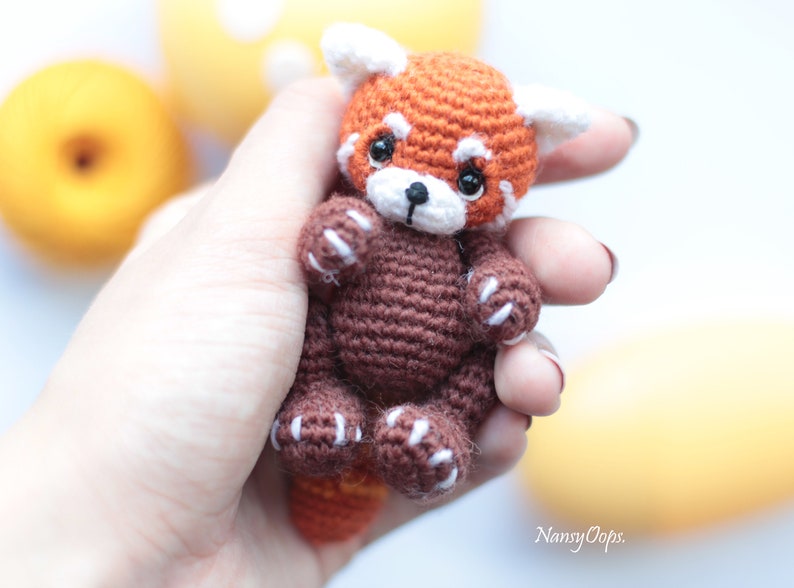 Crochet RED PANDA pattern amigurumi pdf tutotial amigurumi red panda pattern by NansyOops red panda Spunky pattern