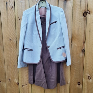 Domino New York Brown Two Piece Skirt Suit