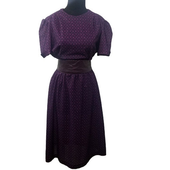 Floral Purple Vintage Dress - image 1