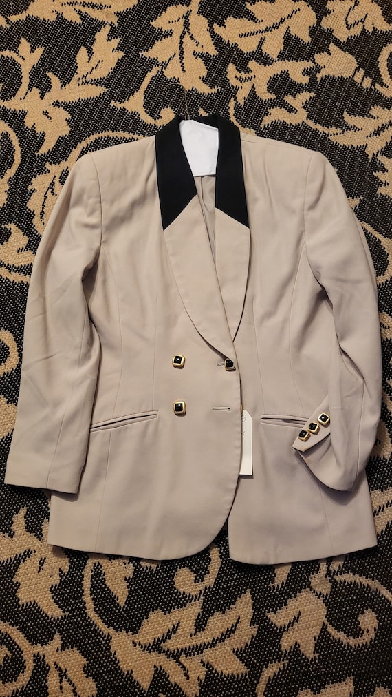 Valerie Stevens Blazer Size 10 Beige Cream - image 2