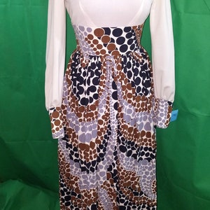 70's Vintage Custom Made Maxi Dress image 2