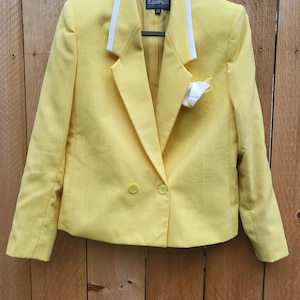 Vintage Stirling Cooper Two Piece  Yellow Skirt Suit