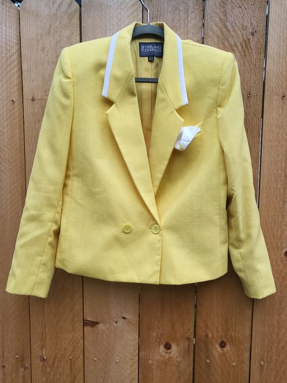 Vintage Stirling Cooper Two Piece  Yellow Skirt Su