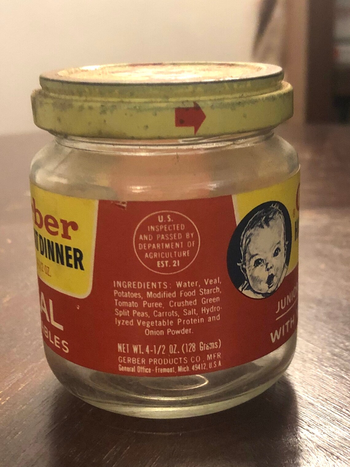 Vintage Gerber Baby Food Jar Etsy