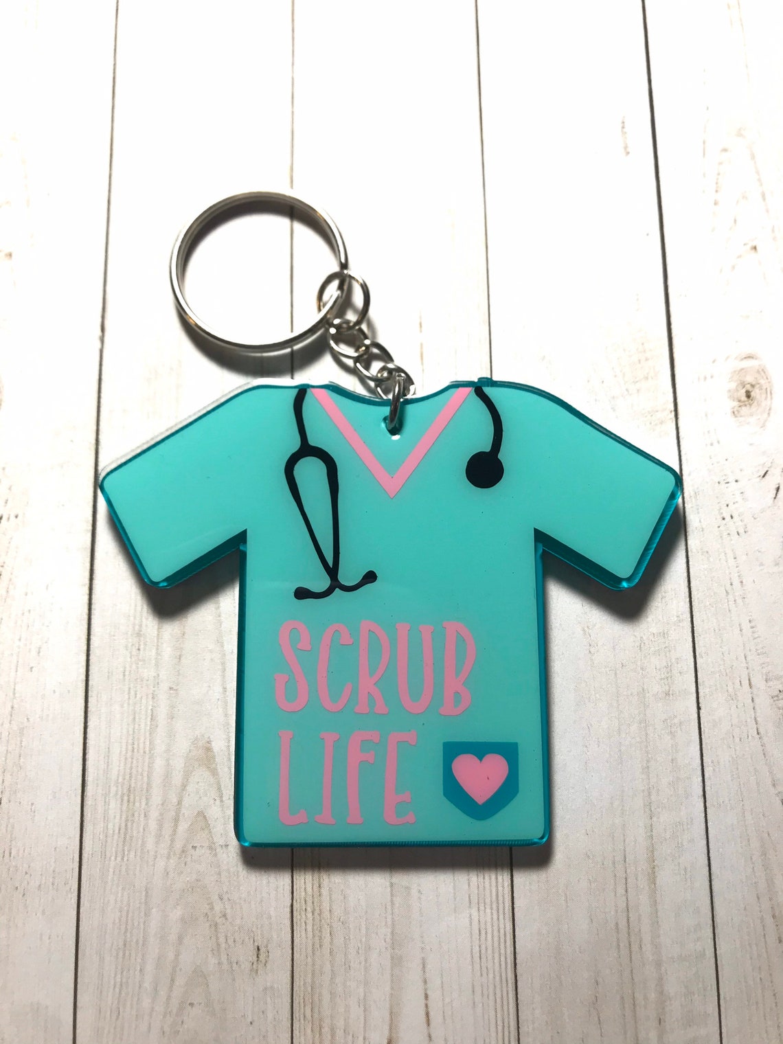 3 Scrub life Keychain Scrubs keychain Doctor Gift Nurse Etsy