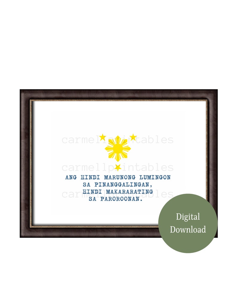 Filipino Wall Art Tagalog Wall Art Filipino Print Etsy