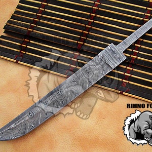 Damascus Blank Blade 12 Inches Damascus Blade Knife Handmade Damascus Hunting Blade Blank (UB-11)