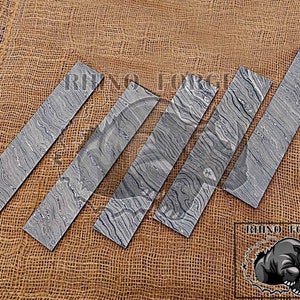 10 Inches handmade Damascus Billets Damascus Bar Twist Pattren Damascus Steel For Knife Making (set of 5)