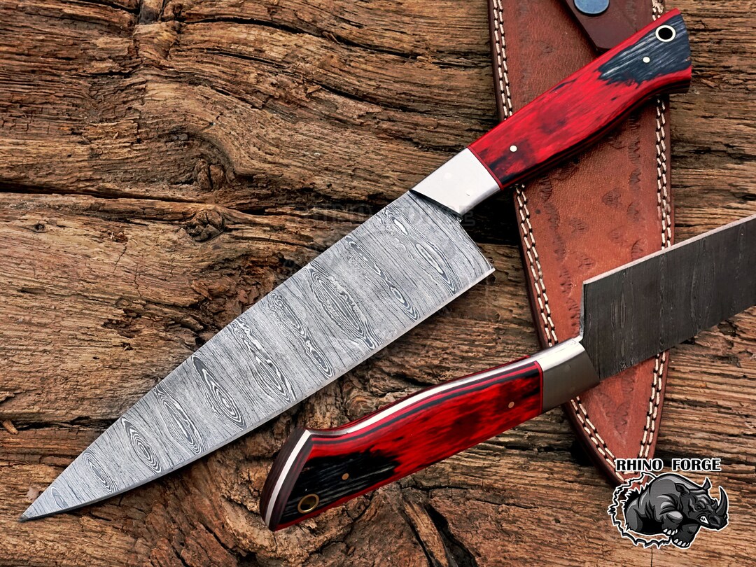 12 Damascus Chef Knife Personalized Damascus Chef Knife Gift for