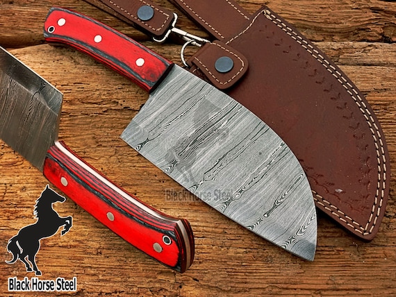 Serbian Chef Knife Handmade Damascus Steel Chef Knife Kitchen