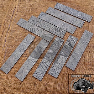 10 Inches handmade Damascus Billets Damascus Bar Twist Pattren Damascus Steel For Knife Making (set of 10)