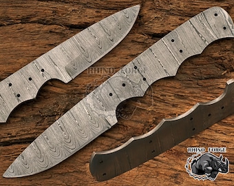 Handmade Damascus Steel Blank Blade, 8.5" Twist Pattern