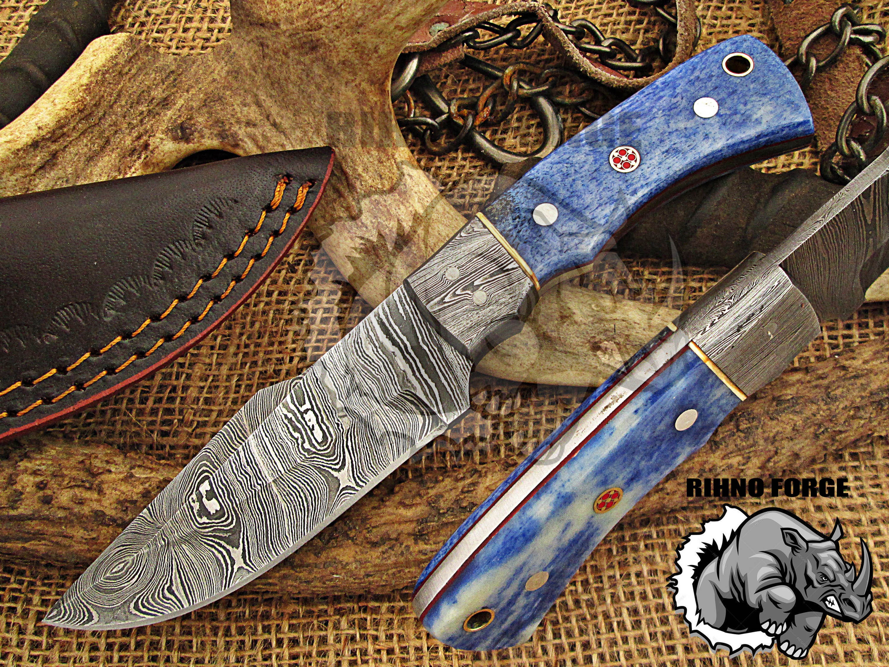 Upscale Damascus Knife 60-62HRC Tactical Survival knives Full Tang