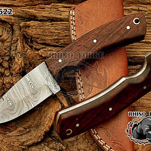Damascus Knife, Handmade Damascus Steel Hunting Knive, Gift for Anniversary, Wedding, Gift For Men, Hand Forge Damascus Skinner Knife. RF622