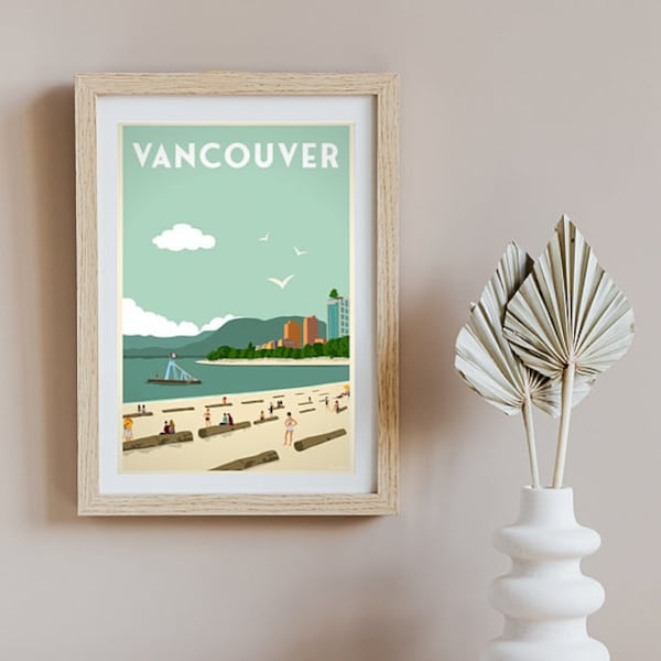 VANCOUVER POSTER- Vintage Travel Poster - Minimalist Art Prints | Travel Gifts | Travel Art Deco Posters | Wall Hangings | Canada print