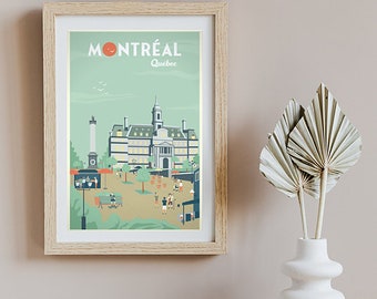 Montreal Travel Poster – Retro Art Print