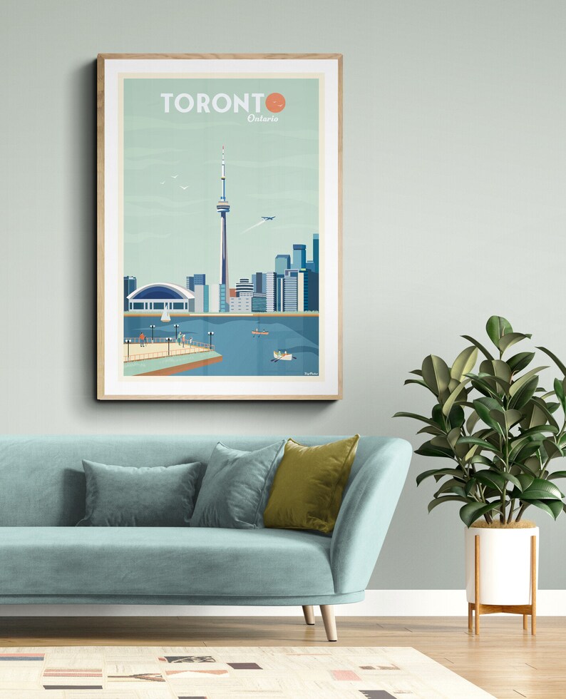 TORONTO POSTER Vintage Travel Poster Minimalist Art Prints Etsy Canada
