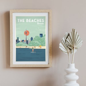 TORONTO BEACHES POSTER - Vintage Travel Poster - Minimalist Art Prints | Travel Gifts | Travel Art Deco Posters | Wall Hangings |
