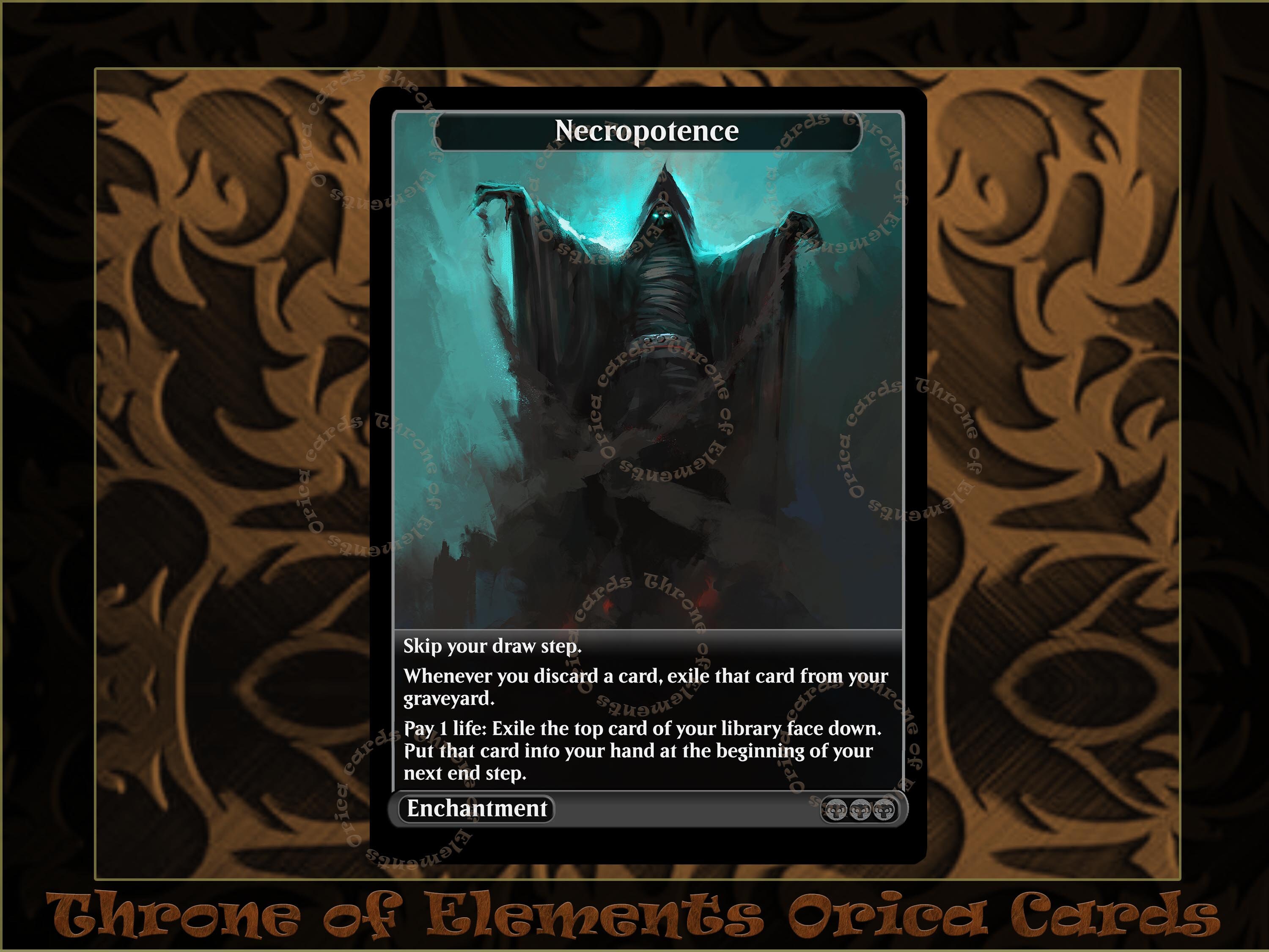 Necropotence Nonfoil Custom Full Art Orica Test Card Etsy