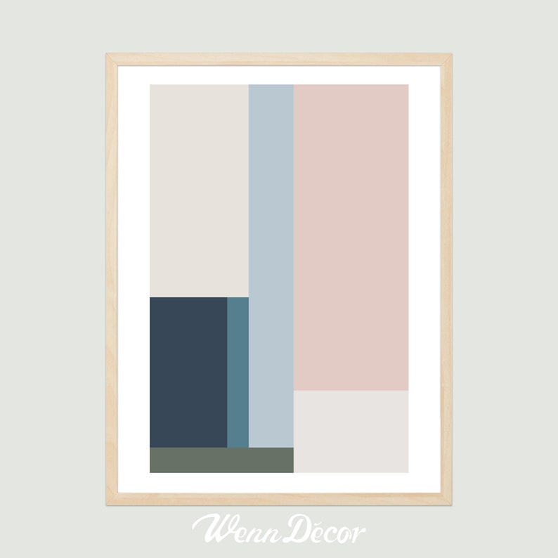 Set of 3 Prints Abstract Print Modern Art Color Block Print Etsy