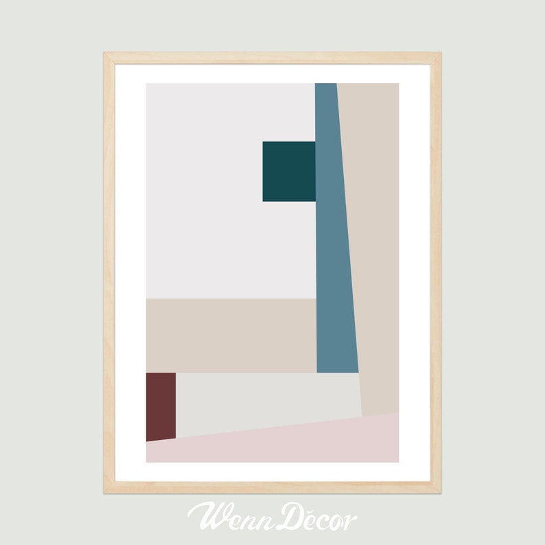 Set of 3 Prints Abstract Print Modern Art Color Block Print Etsy