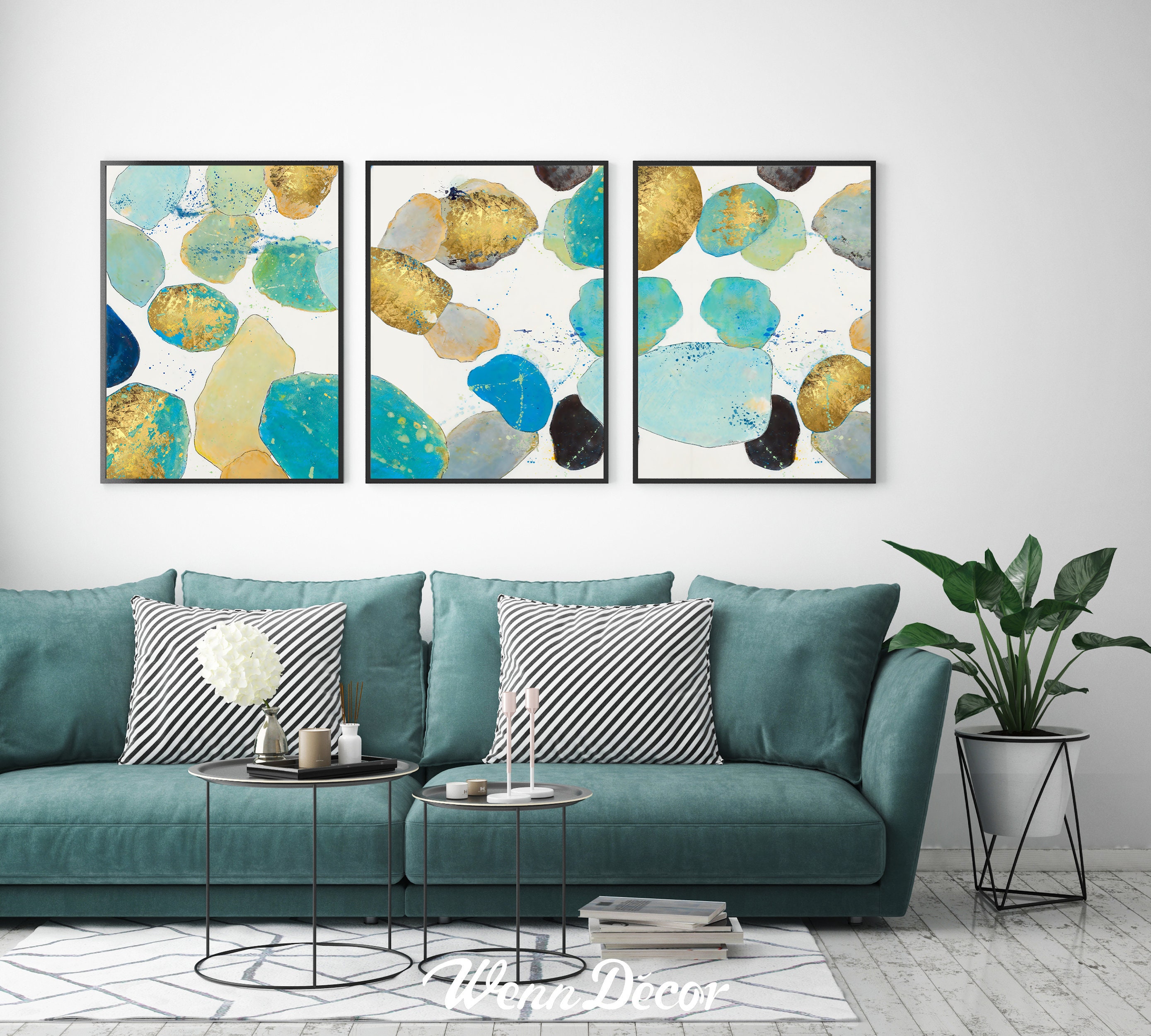 Set of 3 Prints Abstract Print Modern Art Textured Color Nuts | Etsy