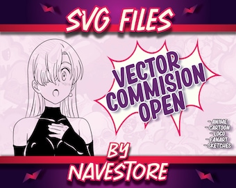 Custom Vector Art SVG - Convert Your Image to Logo, Anime, Animal Designs for Crafts