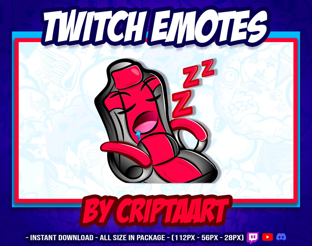 Twitch Emote / Chair Gamer / Chair Stream / Sleeping Emote Etsy España